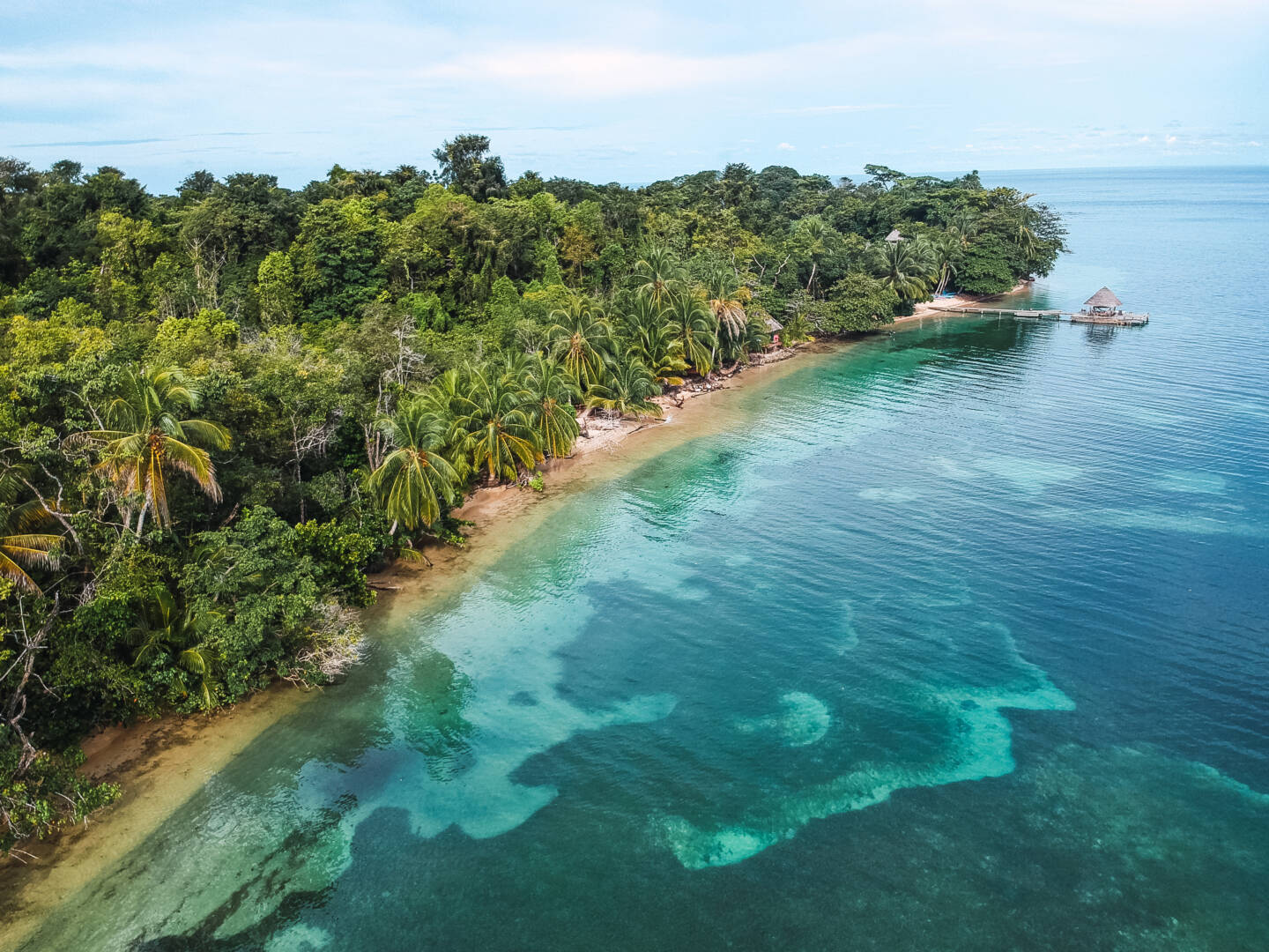 Beautiful view of an island with a jungle